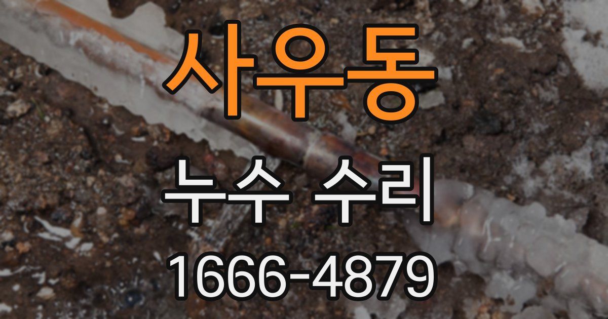 사우동 누수 수리