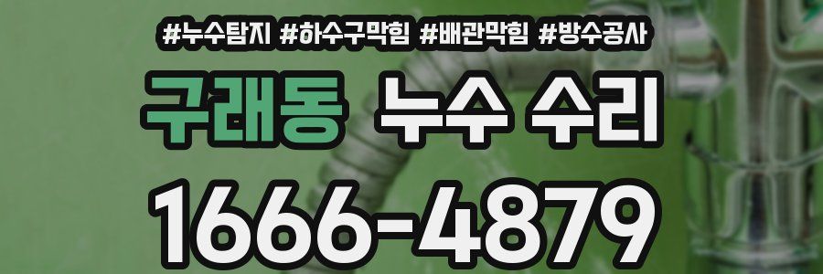 구래동 누수 수리