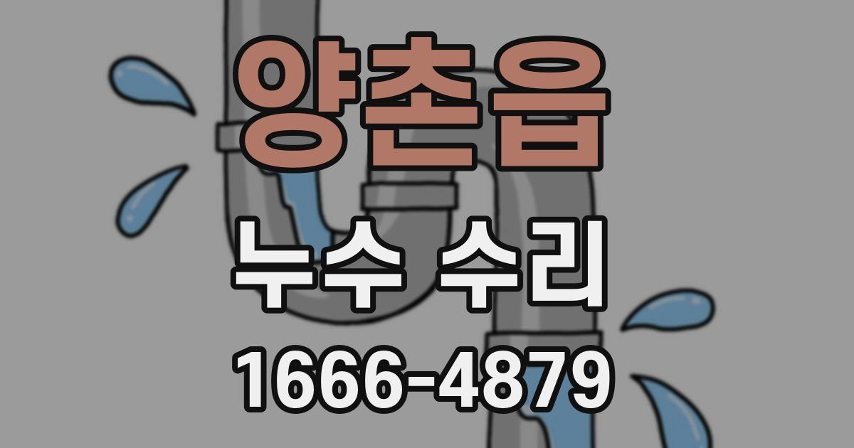 양촌읍 누수 수리