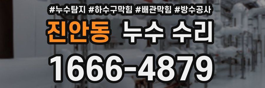진안동 누수 수리