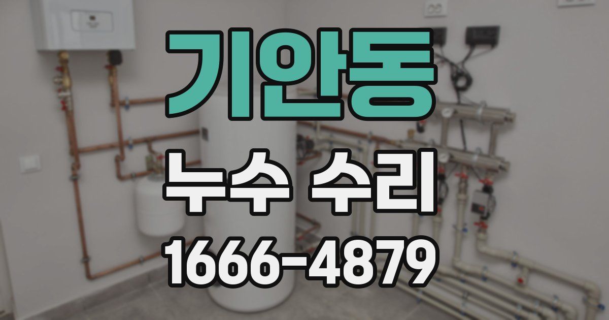 기안동 누수 수리