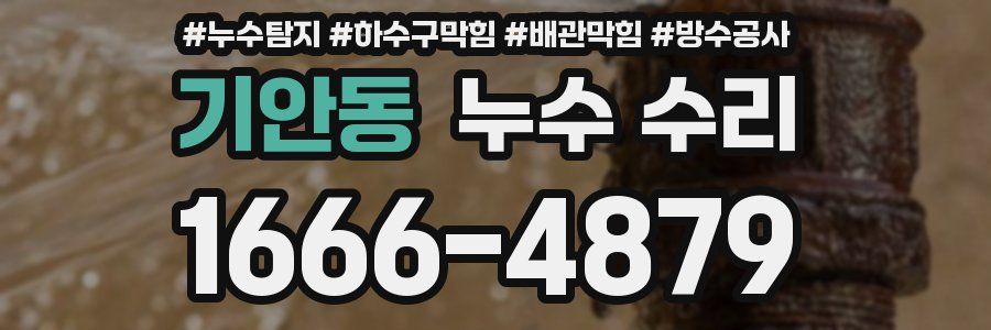 기안동 누수 수리