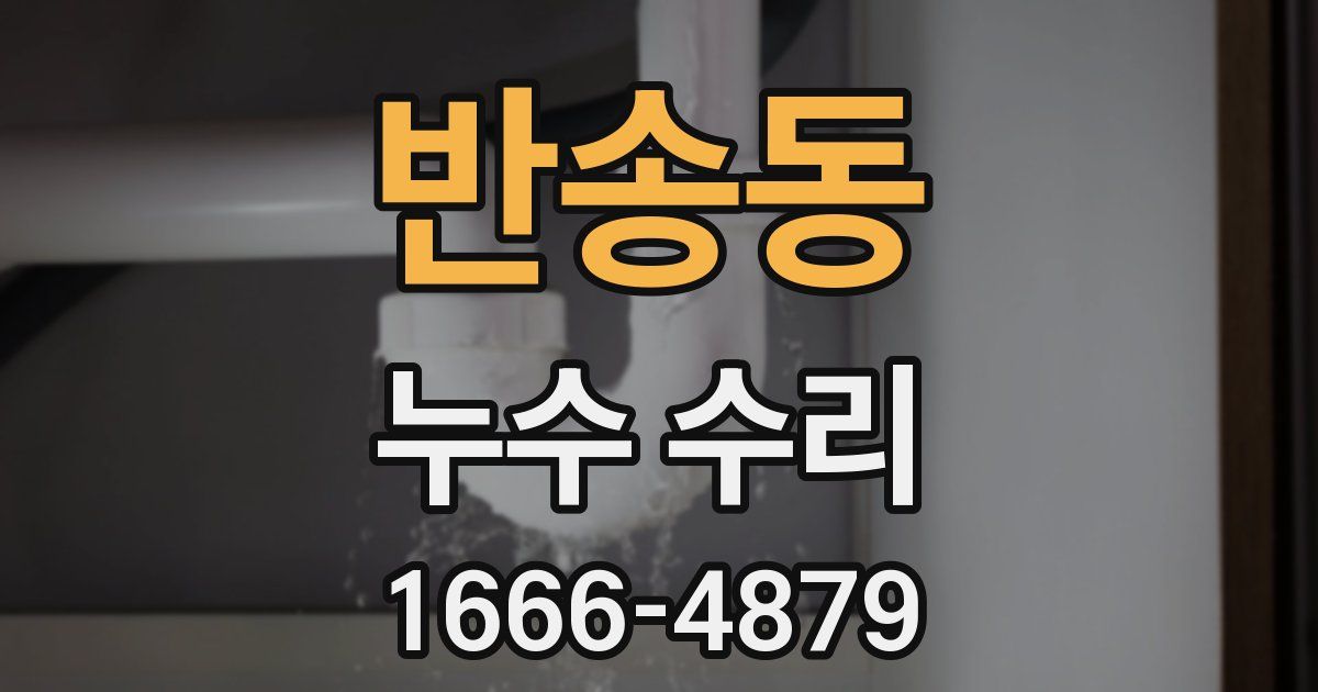 반송동 누수 수리