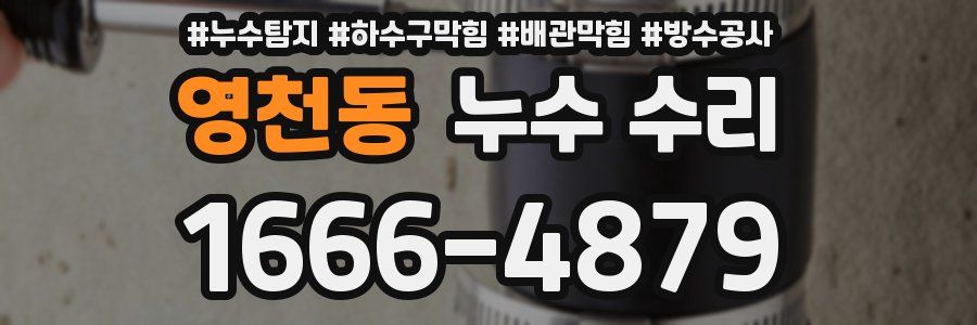 영천동 누수 수리