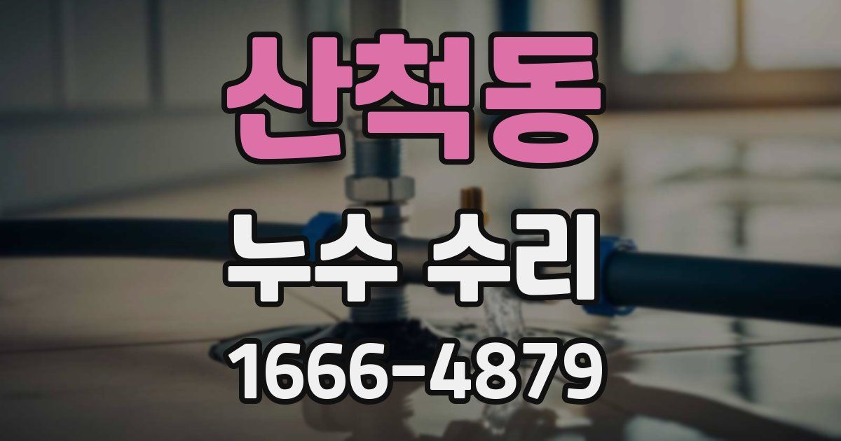 산척동 누수 수리