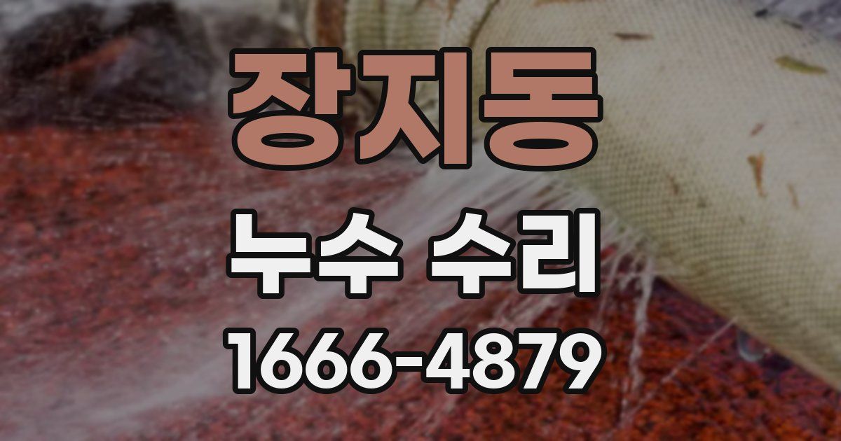 장지동 누수 수리