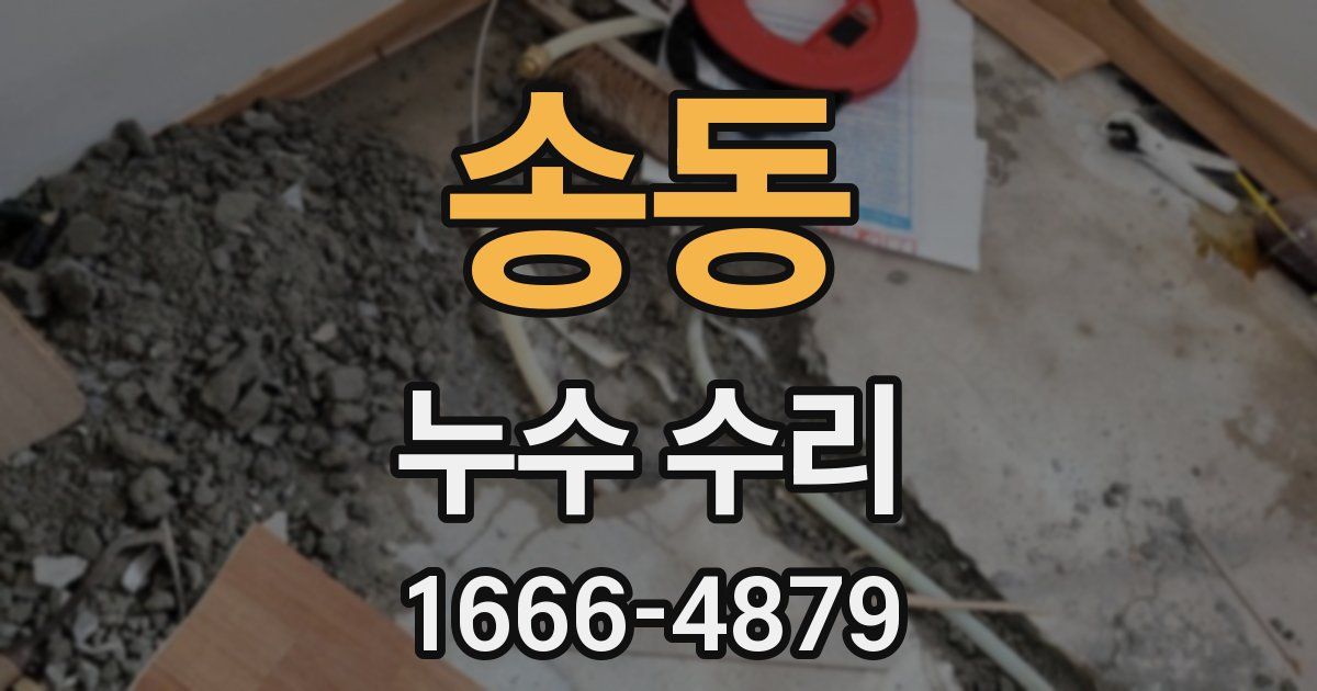 송동 누수 수리