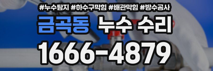 금곡동 누수 수리