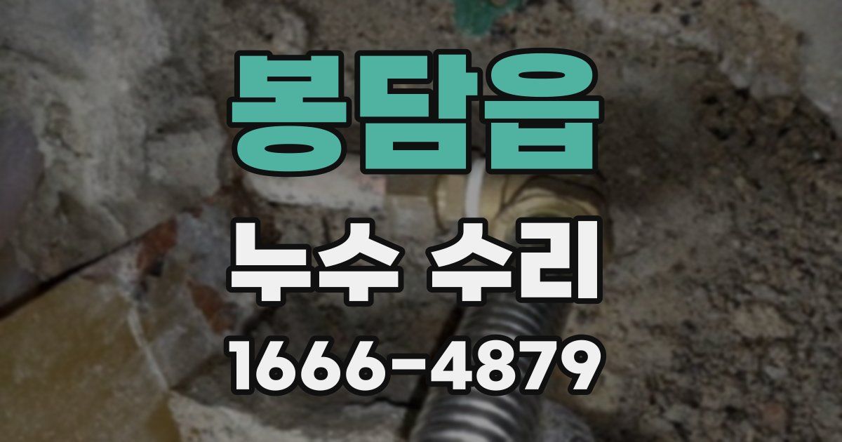 봉담읍 누수 수리