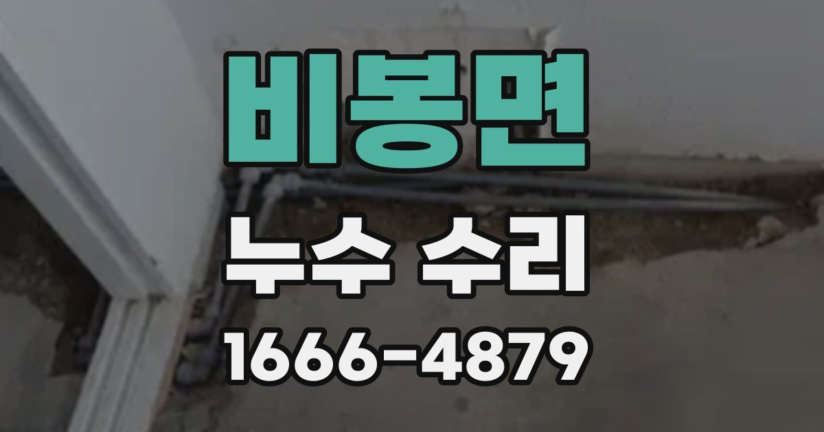 비봉면 누수 수리