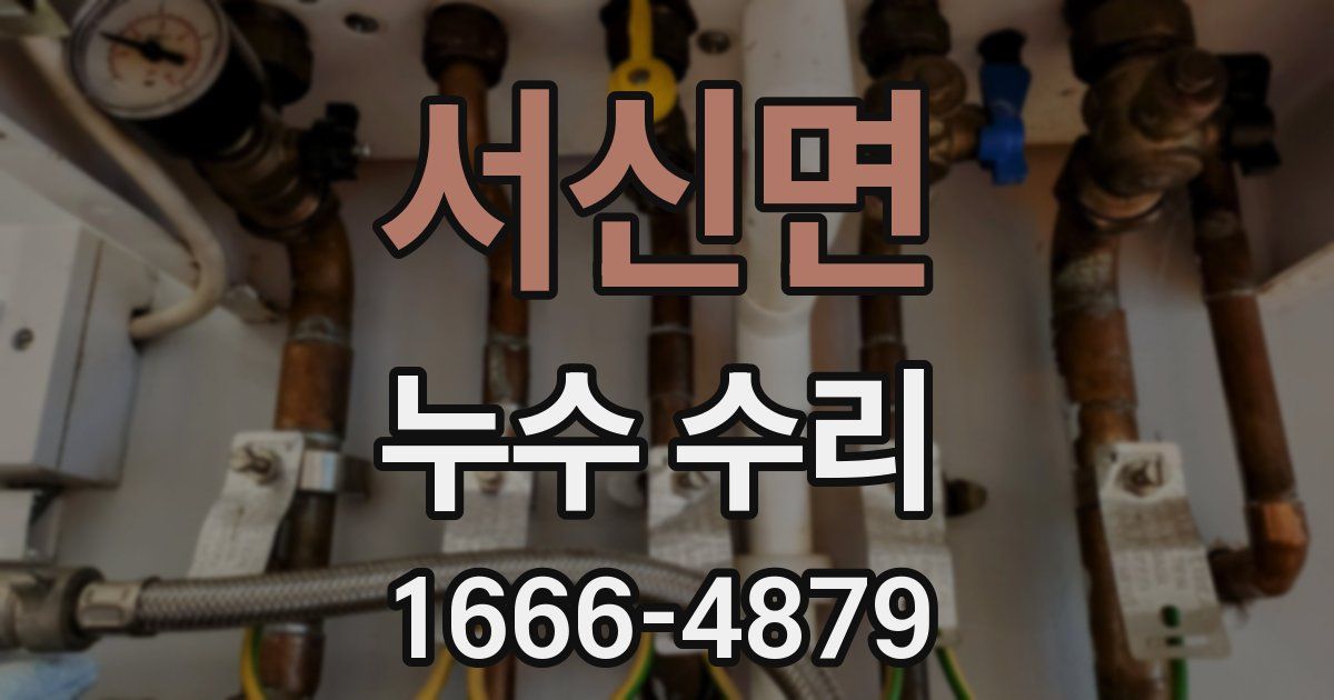 서신면 누수 수리