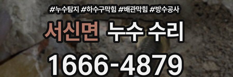 서신면 누수 수리