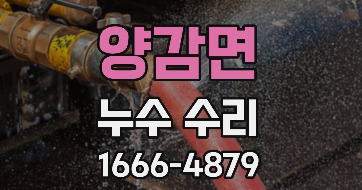 양감면 누수 수리