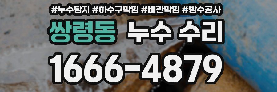 쌍령동 누수 수리