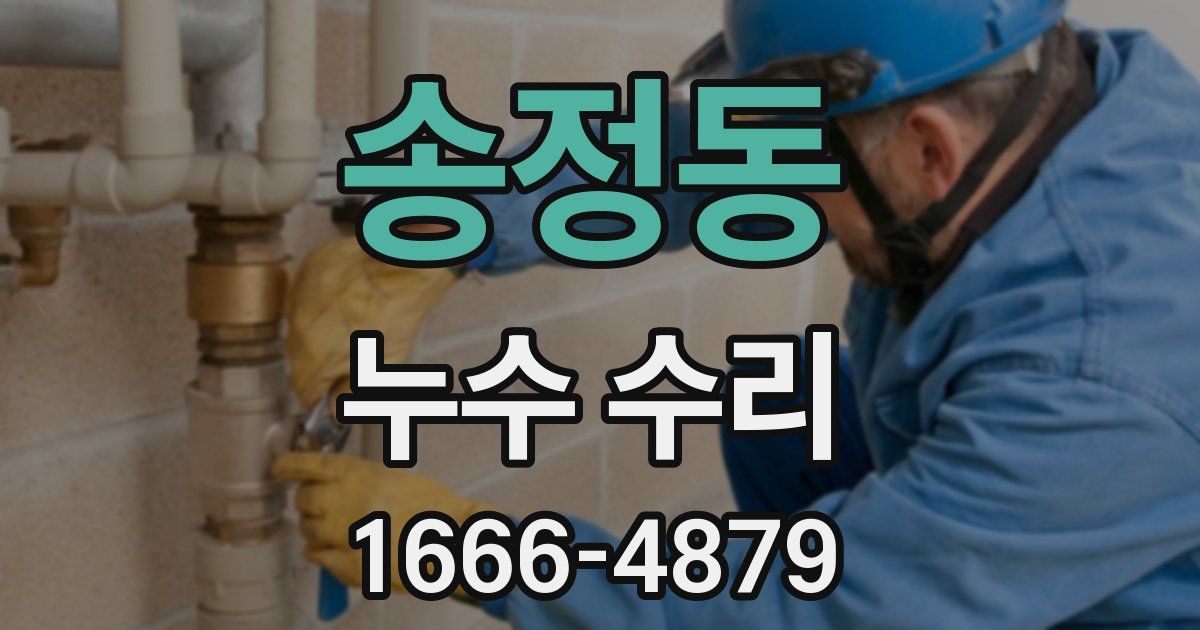 송정동 누수 수리