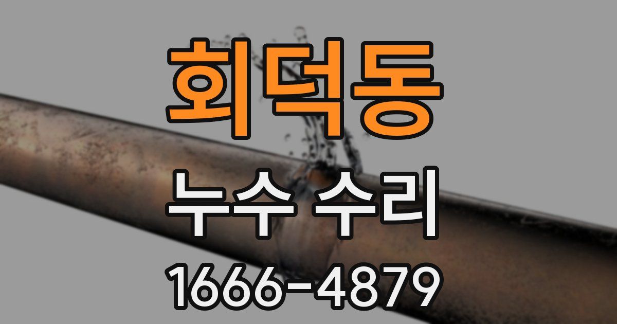 회덕동 누수 수리