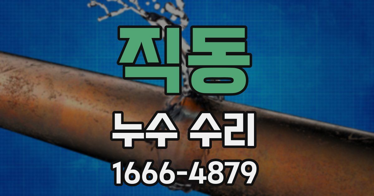 직동 누수 수리