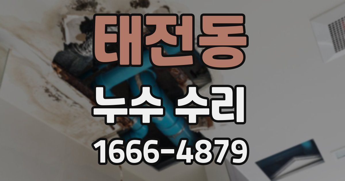 태전동 누수 수리