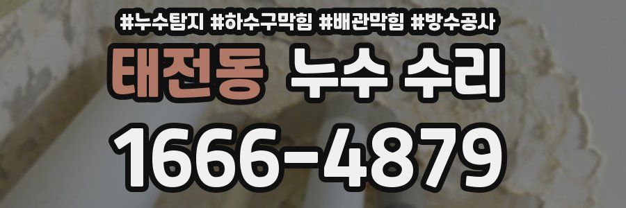 태전동 누수 수리