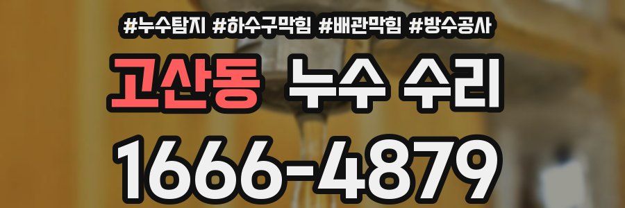 고산동 누수 수리