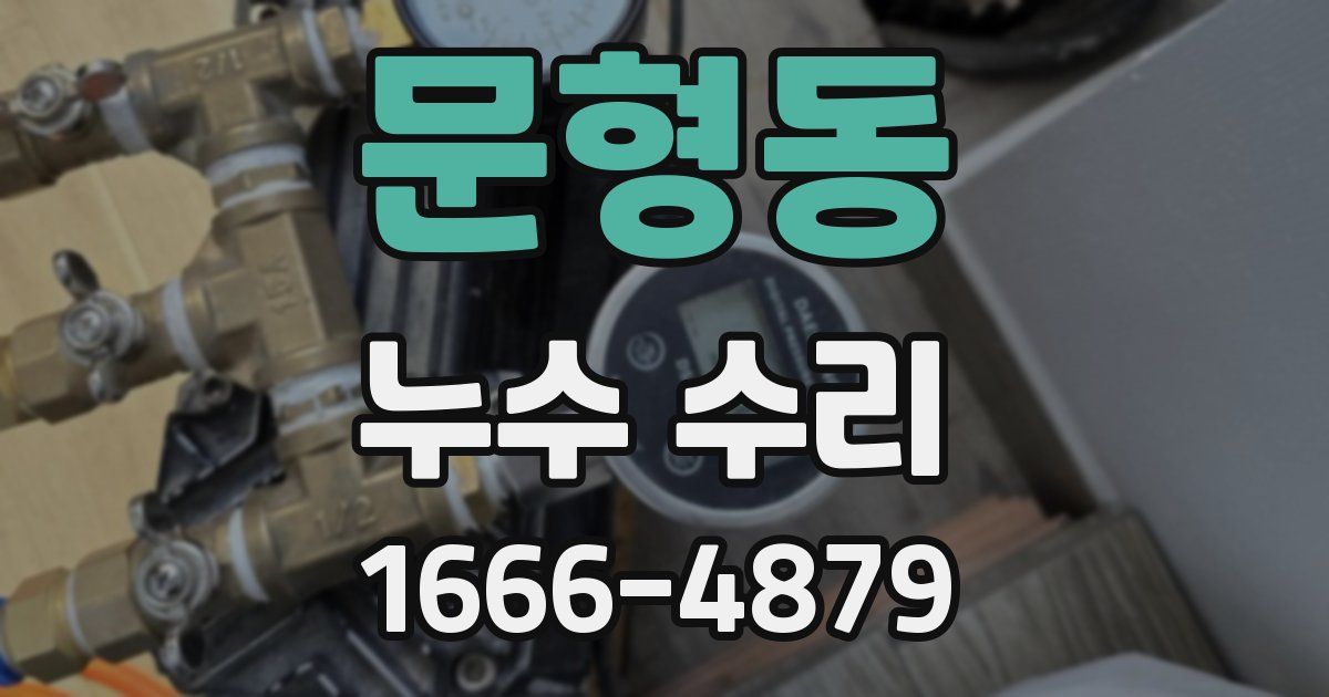 문형동 누수 수리