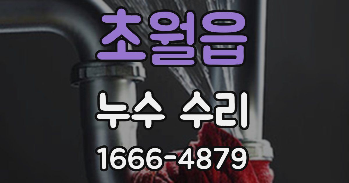 초월읍 누수 수리