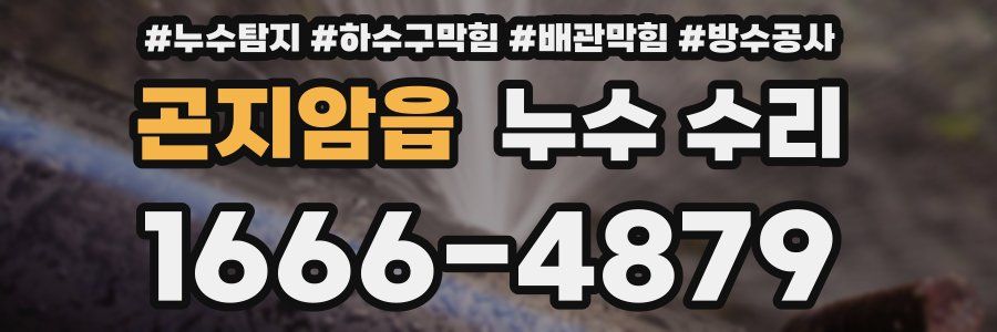 곤지암읍 누수 수리