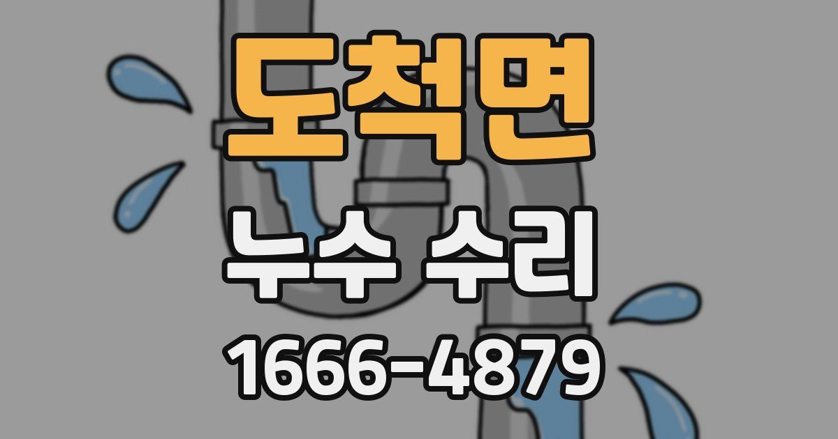 도척면 누수 수리