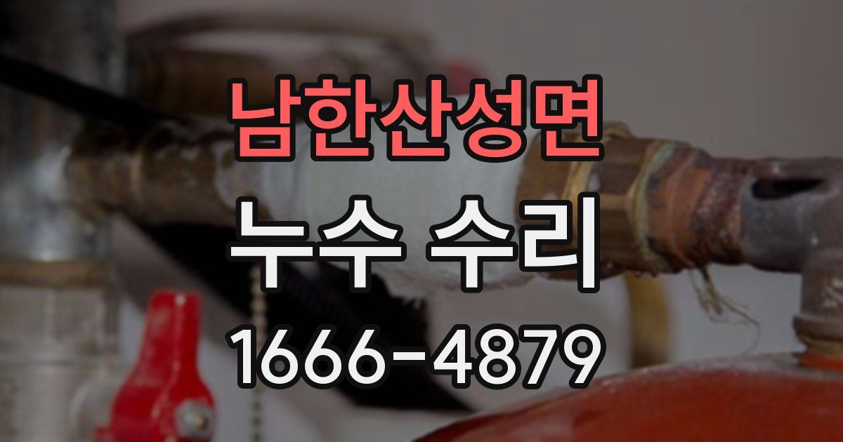 남한산성면 누수 수리
