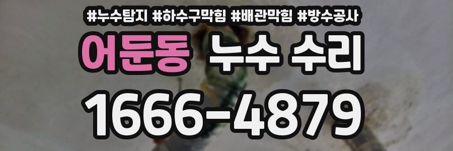 어둔동 누수 수리