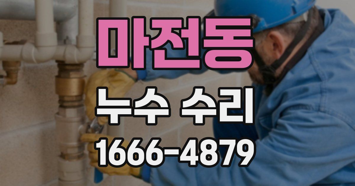 마전동 누수 수리