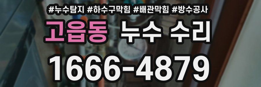 고읍동 누수 수리