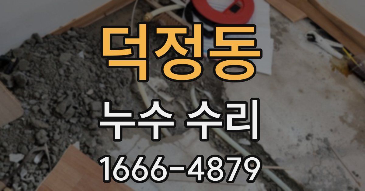 덕정동 누수 수리