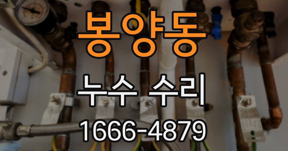 봉양동 누수 수리