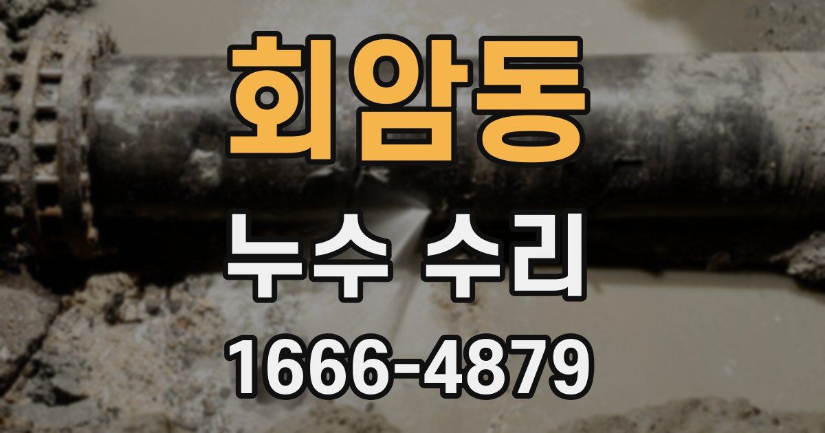회암동 누수 수리