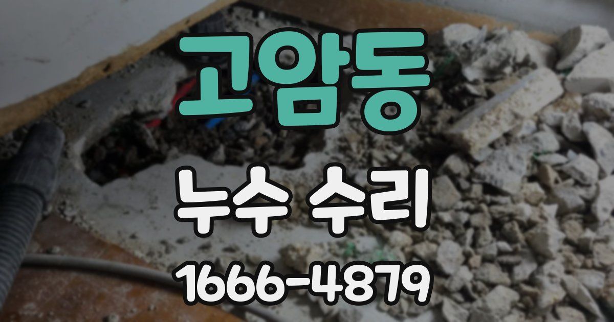 고암동 누수 수리