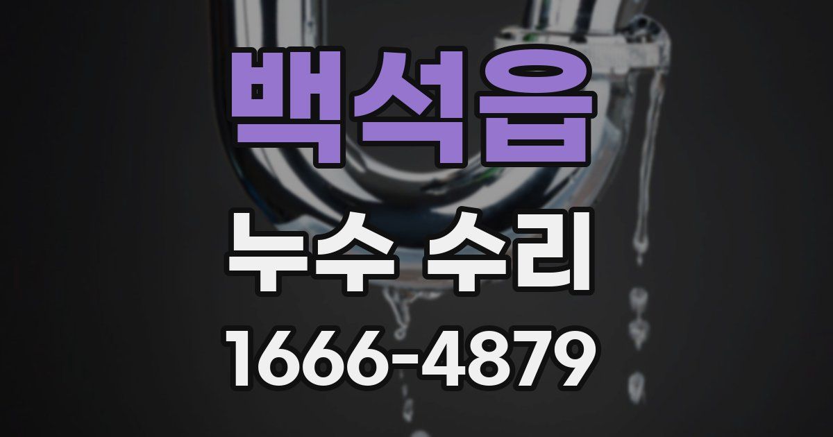 백석읍 누수 수리