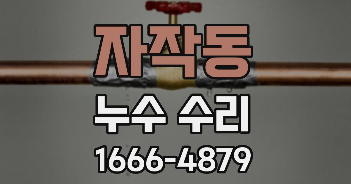 자작동 누수 수리