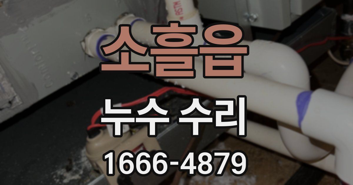 소흘읍 누수 수리