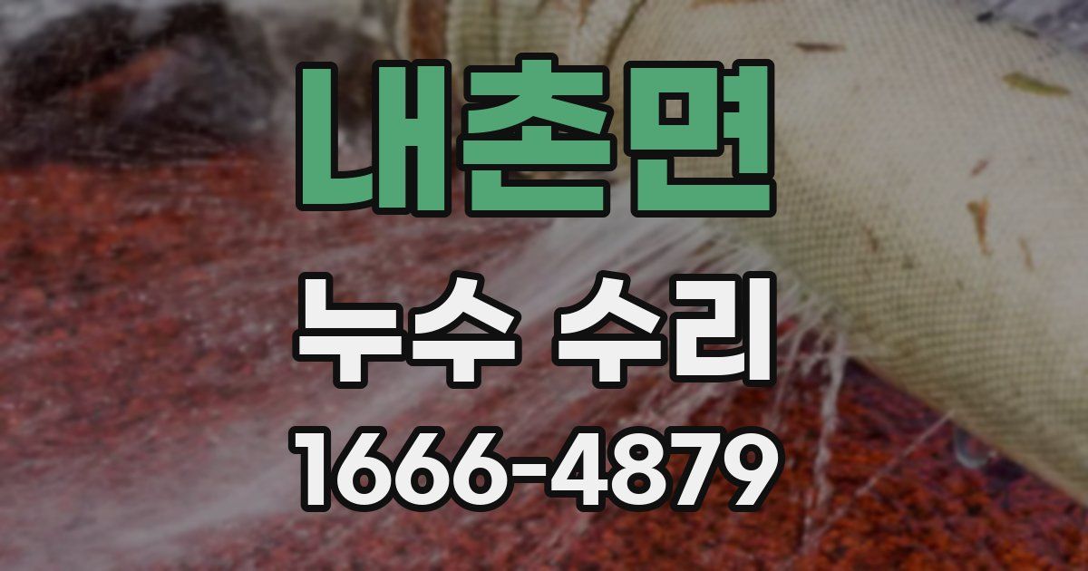 내촌면 누수 수리
