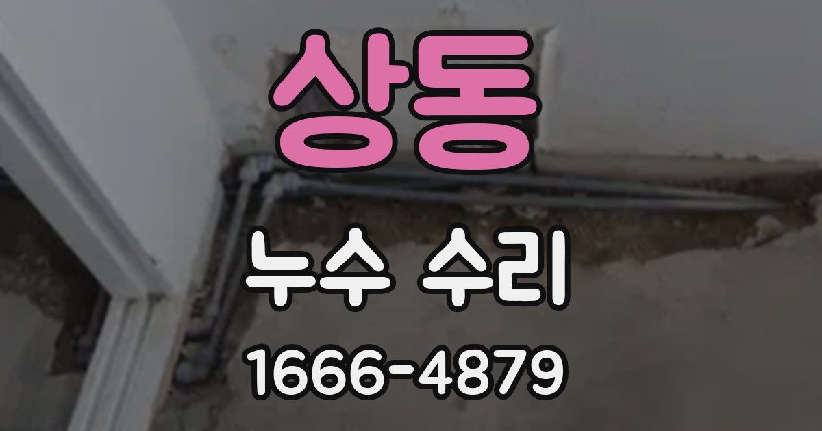상동 누수 수리