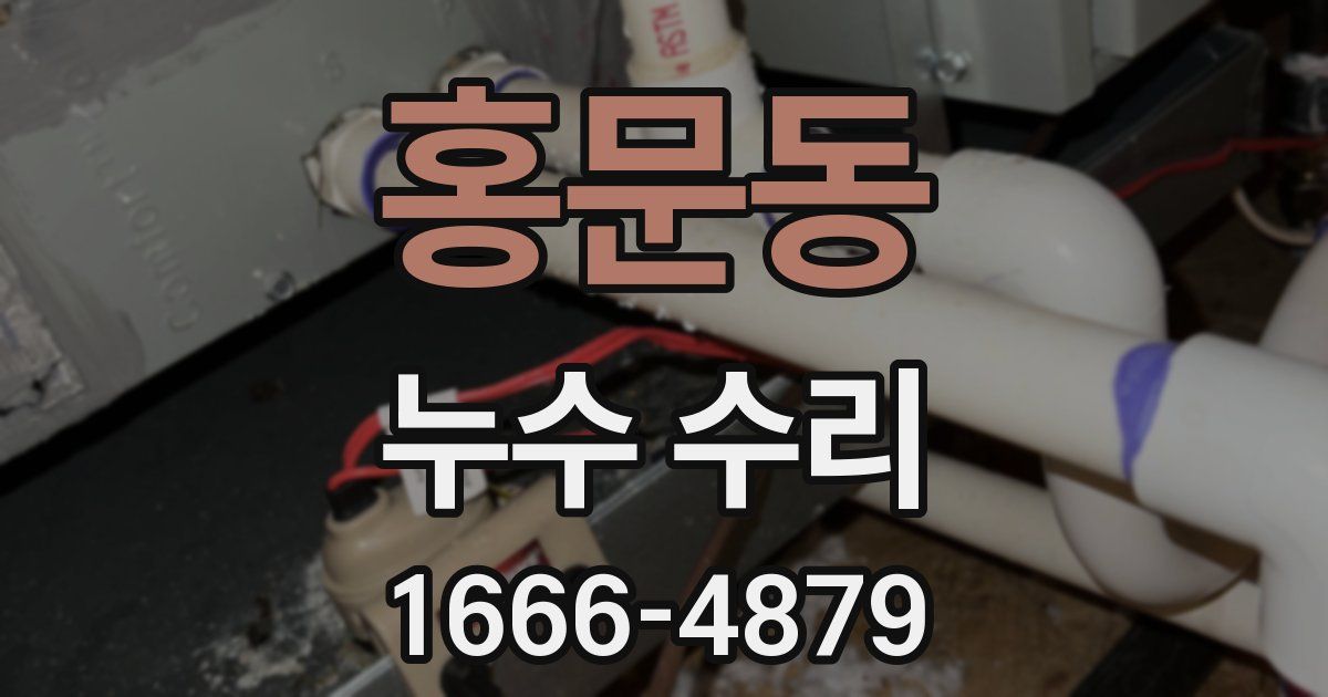 홍문동 누수 수리