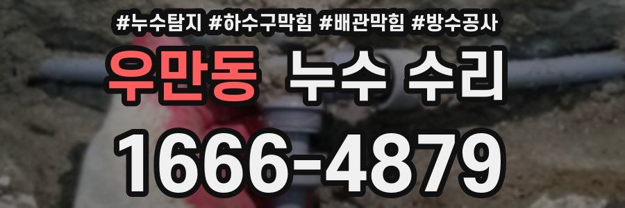 우만동 누수 수리