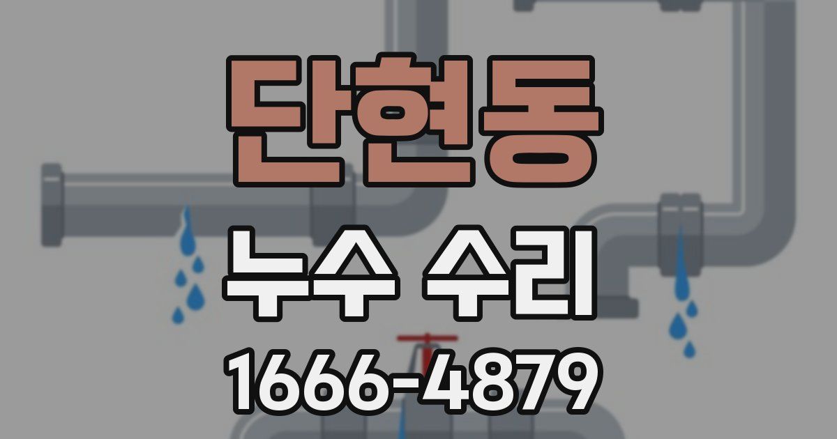 단현동 누수 수리