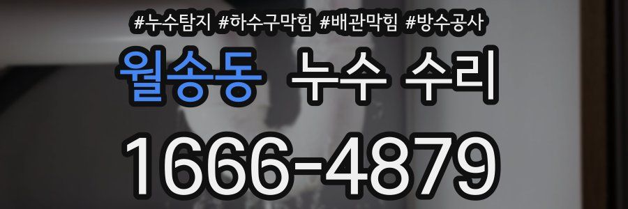 월송동 누수 수리