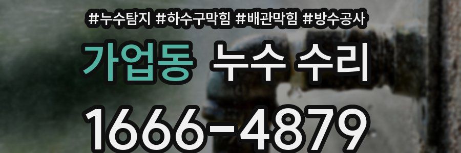 가업동 누수 수리