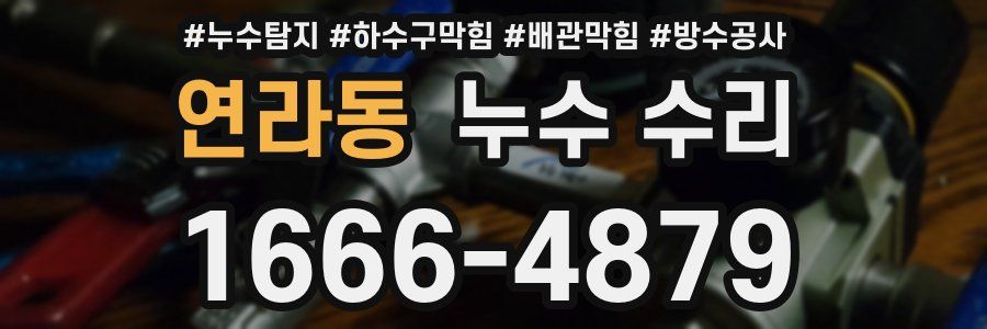 연라동 누수 수리