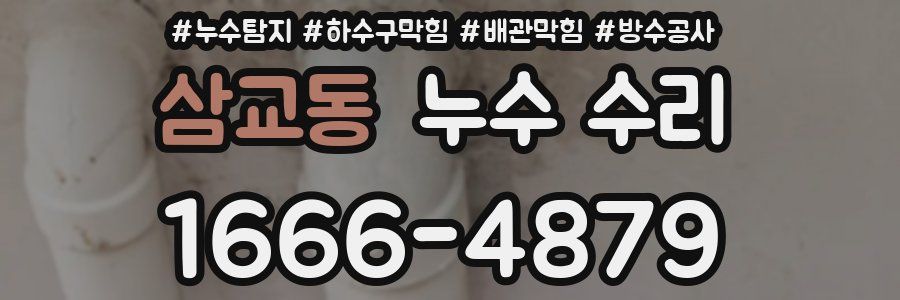 삼교동 누수 수리