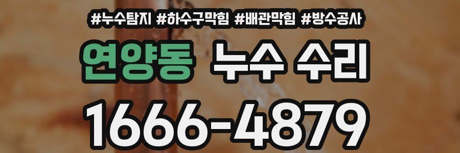 연양동 누수 수리