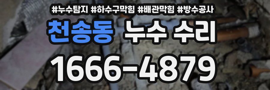 천송동 누수 수리